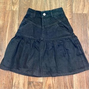 TopShop Womens Black Denim Skirt Size 2
